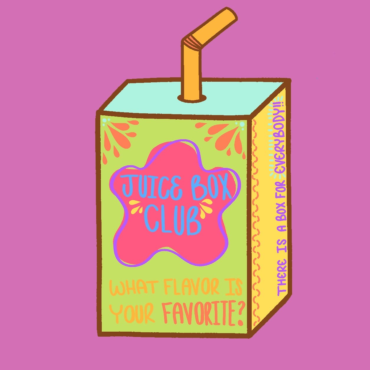 Juice Box Club carton art